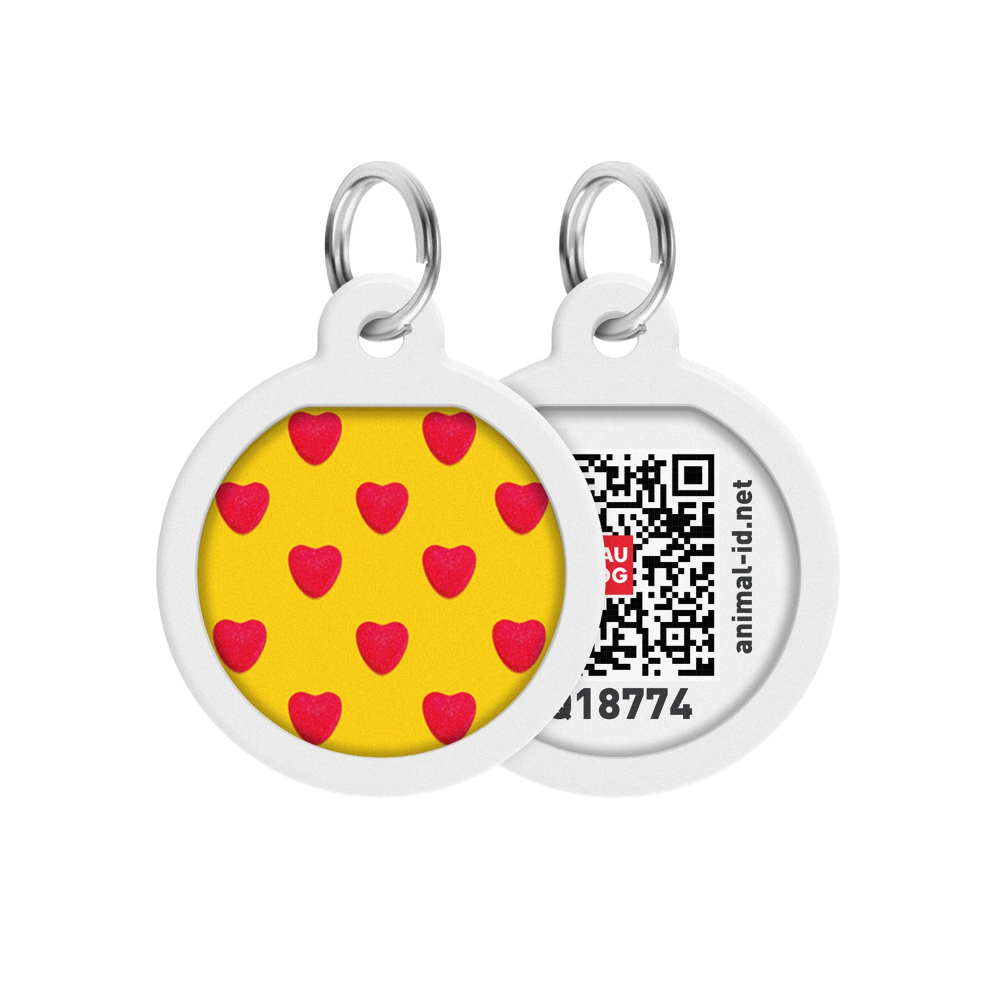Smart ID Tag - Hearts design